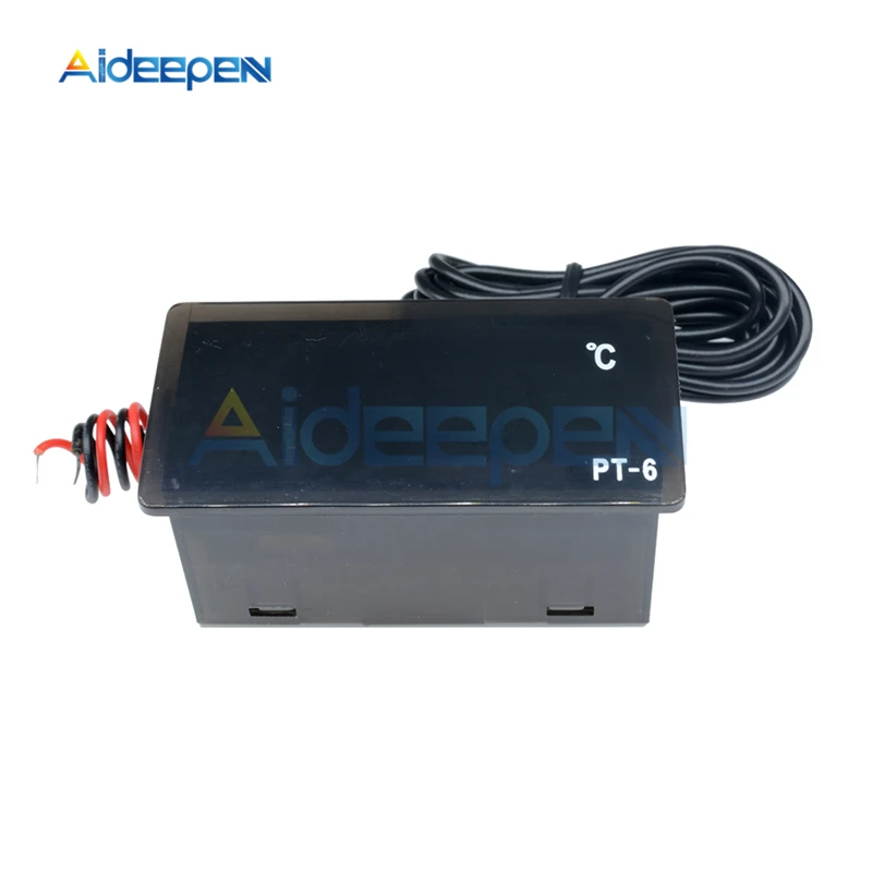 AC 220V PT-6 Встроенный цифровой измеритель температуры-40~ 110C автомобильный транспорт автомобиль термометр монитор с датчиком NTC 2 м