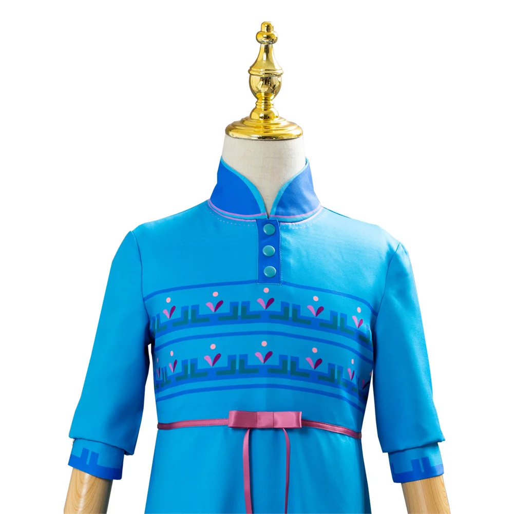 

Anna Cosplay Costume Dress Gown Halloween Carnival Costume Little Girls Fancy Suit Kids