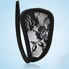 Женские кружевные стринги Comeondear, однотонные прозрачные стринги с цветочным принтом