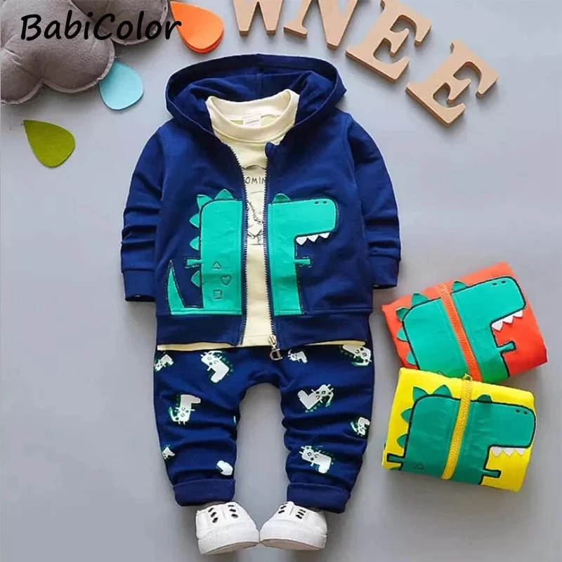 BabiColor/комплекты одежды для младенцев Осенний комплект бега малышей Куртка + штаны