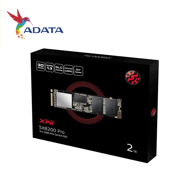 Твердотельный накопитель XPG SX8200 PRO PCIE GEN3X4 M.2 2280 3500/3000 Мб|Внутренние твердотельные