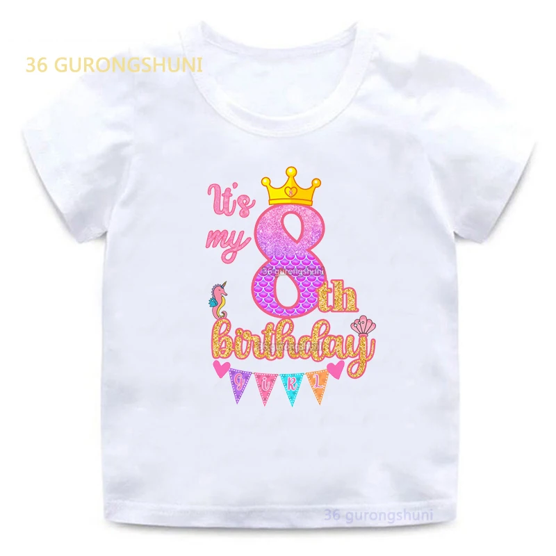 T Shirt Boys T Shirts It Is My Birthday 6 7 8 9 old year Kids Tshirt cute Girl T-shirts Tops For Girls-clothing Children Clothes