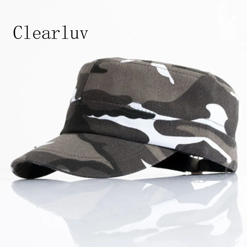 Армейская камуфляжная плоская кепка регулируемая Весенняя бейсбольная мужская