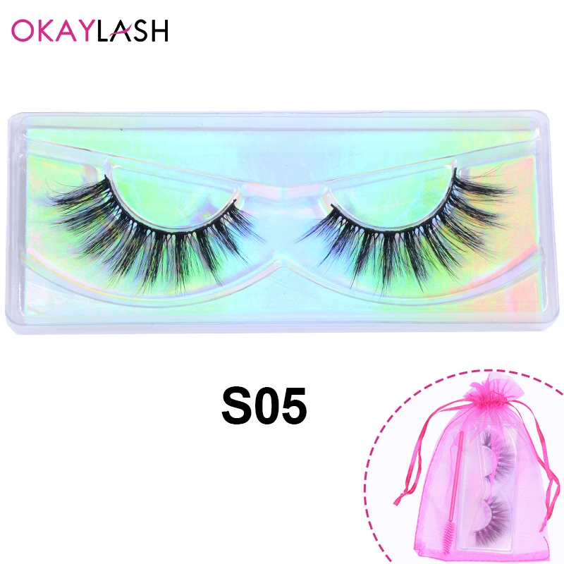 Накладные ресницы OKAYLASH из искусственной норки пушистые натуральные 3d-ресницы