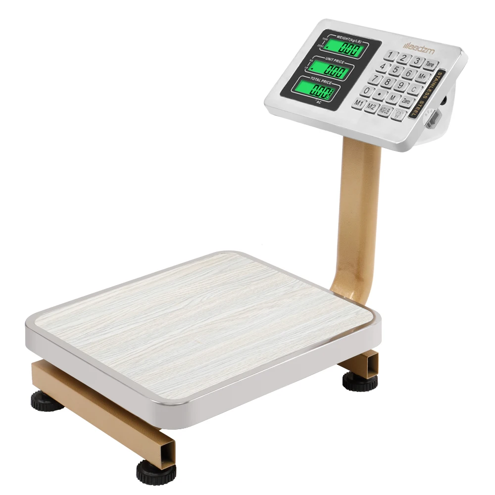 

Mini Postal Electronic Platform Scale 80KG/176bs Wireless HD Backlit LCD Display Personal Floor Auto Power Off Gold[US-Stock]