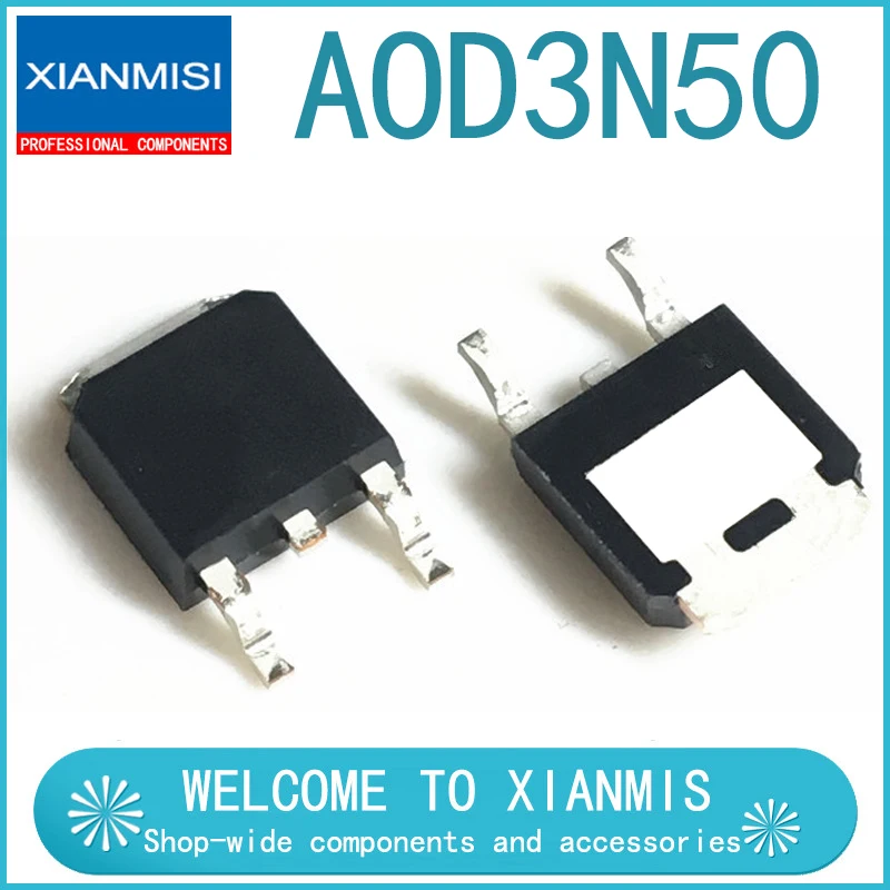 

10 шт., AOD3N50 MOS 3A 500V TO252 D3N50