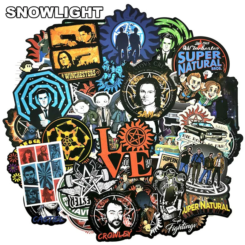 10/50 шт./упак. Водонепроницаемый Сверхъестественное наклейки для скейтборда