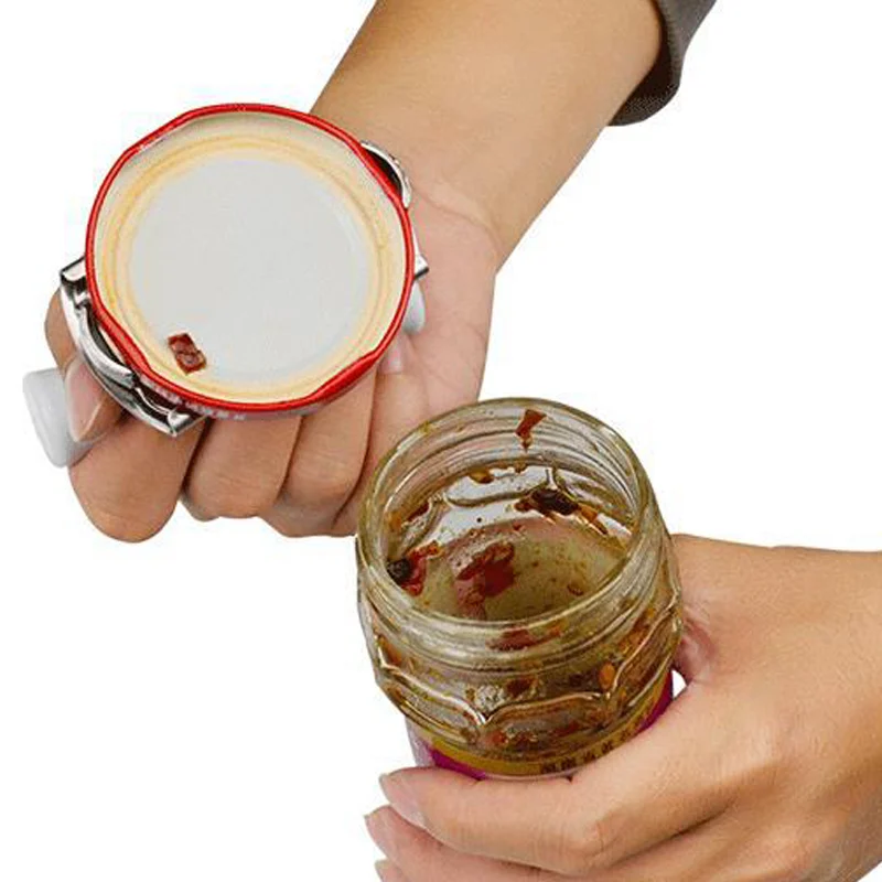 

Stainless Steel Can Opener Adjustable Jar Openers Manual Spiral Seal Lid Remover Twist Off Screw Bottle Opener Kitchen Gadgets