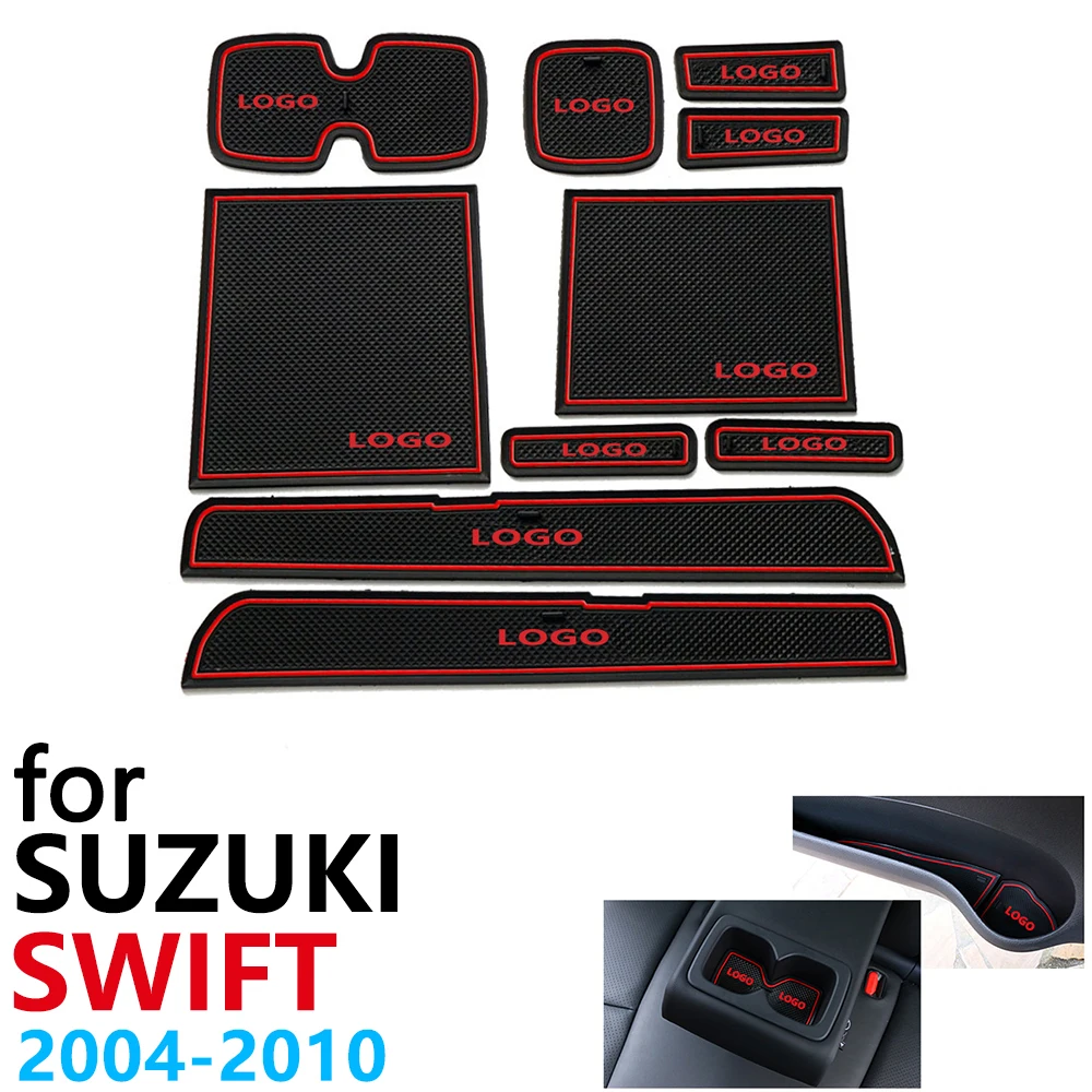 Противоскользящие резиновые чашки подушки двери паз коврик для Suzuki Swift Maruti Sport ZD11S