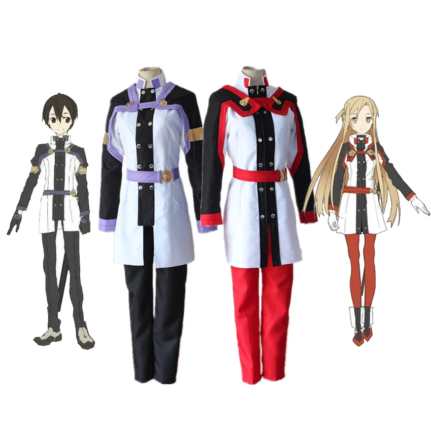 SAO Sword Art Online фильм альфхайм онлайн Кирито Yuuki костюм Asuna для косплея