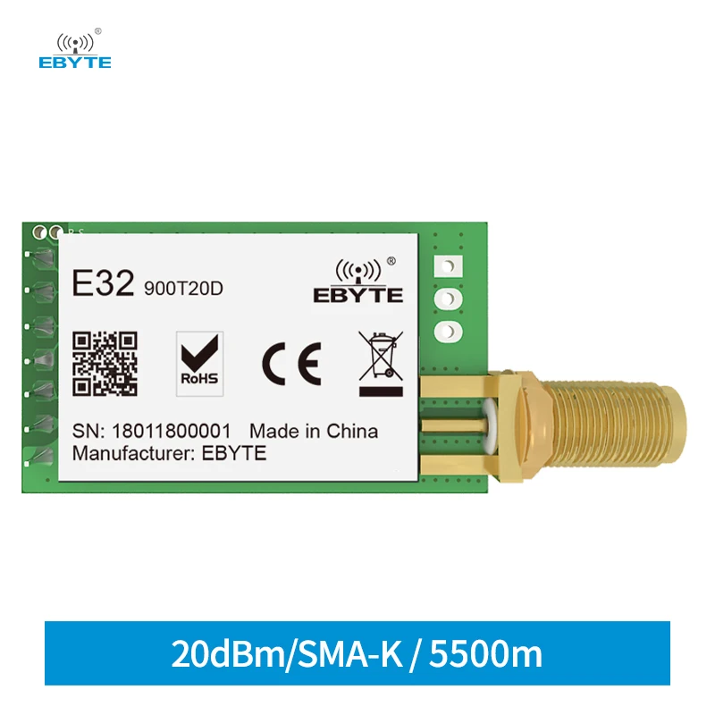 SX1276 LoRa модуль 868 МГц 915 м EBYTE E32-900T20D-V8 100 мВт большой диапазон IoT uhf беспроводной трансивер передатчик SMA антенна