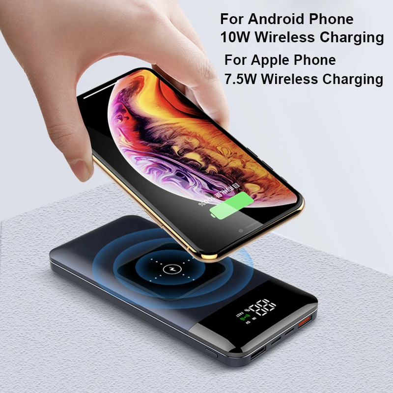 15000mAh Wireless Power Bank 18W PD fast charge QC 3.0 Portable Powerbank Universal Mobile Phone External Battery for Xiaomi | Мобильные