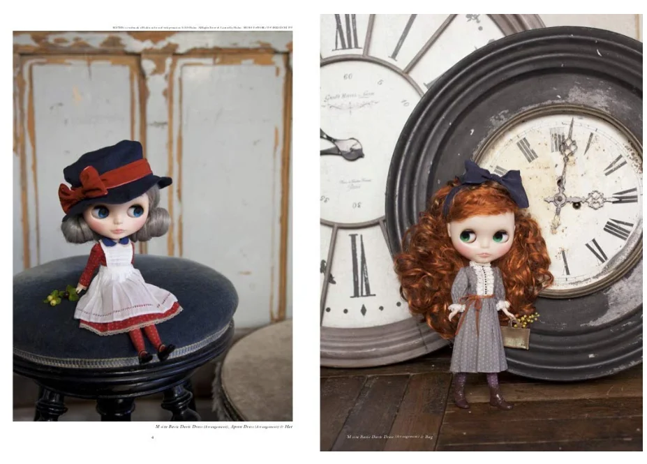 Книга для шитья кукол HANON 1/6 Blythe платья и блузки одежда костюмов дизайнерская