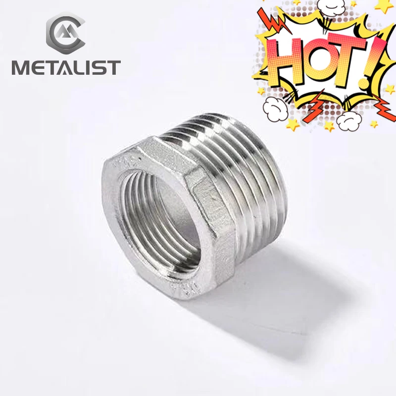 

Металлическая втулка редуктора штекера и гнезда BSPT Резьба SS304, фитинги для труб для воды, газа, масла