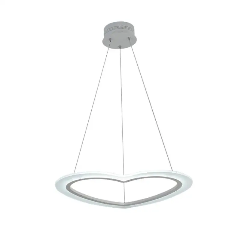 Светодиодная люстра в форме сердца простая романтическая Люстра для столовой