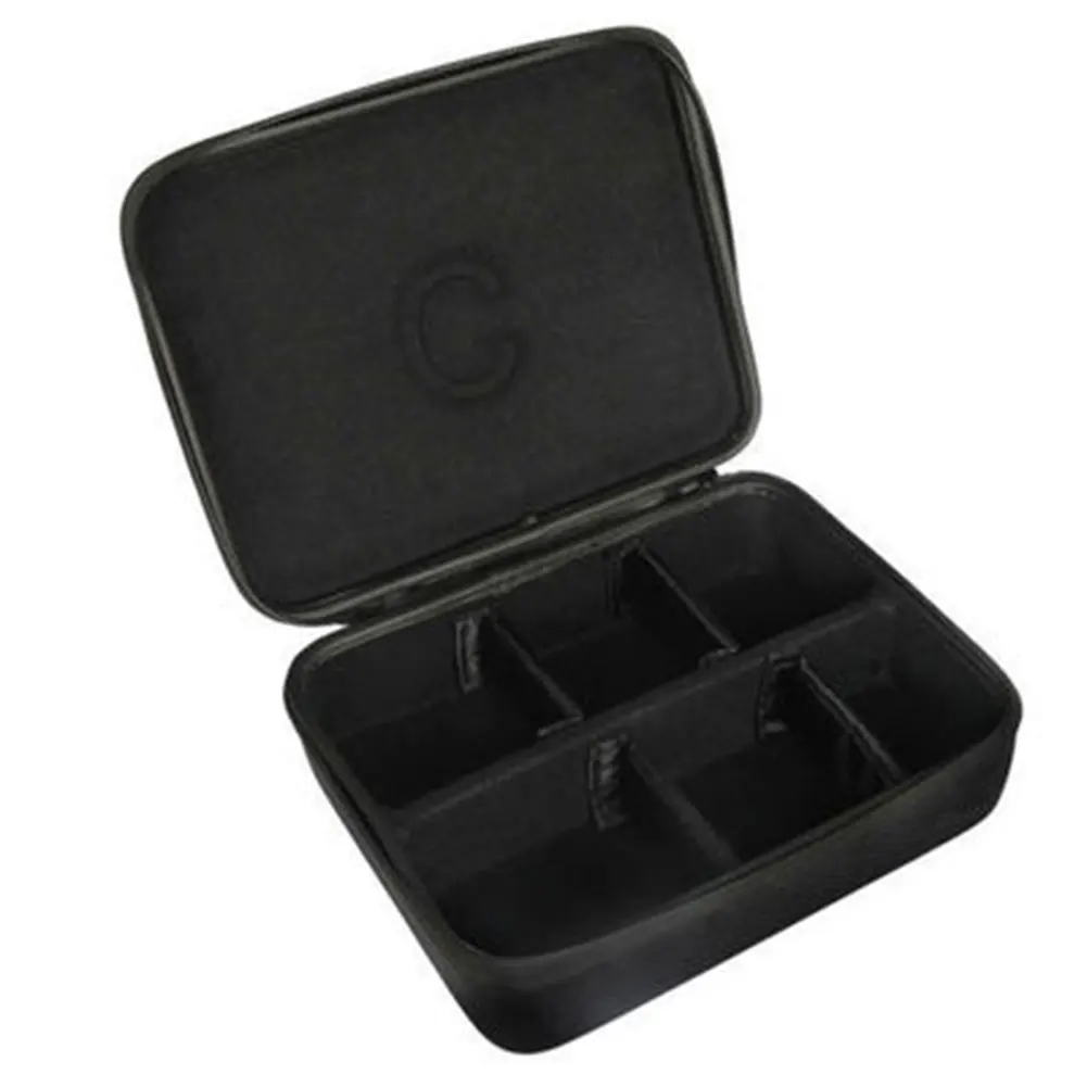 

Card Holder Black EVA Storage Bag Case Square Travel Removable Dividers Game