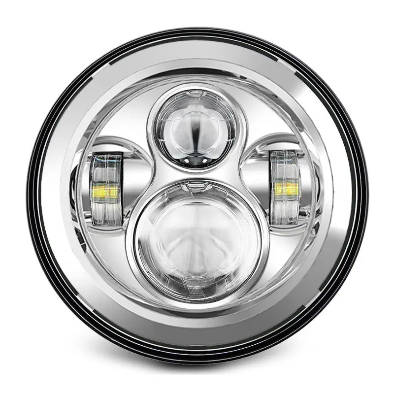 2PCS 7Inch LED Daytime Running Light 7" Round Projector Headlight with DRL Angel Eyes for Jeep Wrangler JK LJ TJ | Автомобили и
