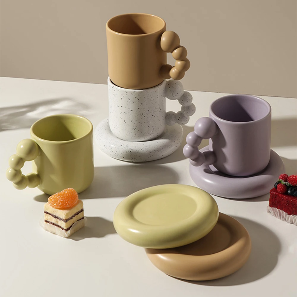 Керамическая кружка в скандинавском стиле набор тарелок чашка для кофе молока