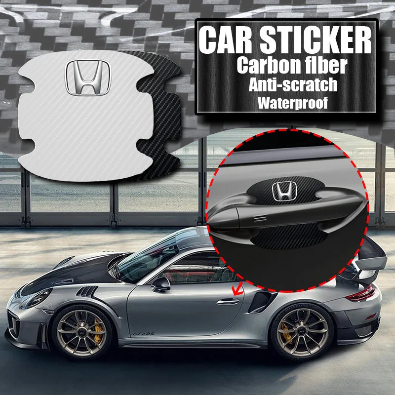 4 шт. автомобильная наклейка на дверную ручку из углеродного волокна | Автомобили