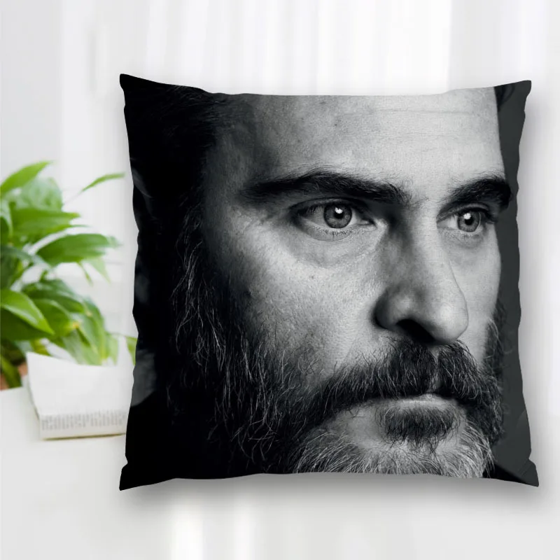 Cushion Joaquin Phoenix Actor Pattern Cover Throw Pillow Case Cushion For Sofa/Home/Car Decor Zipper Custom PillowCase