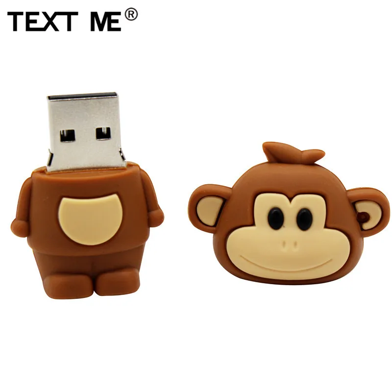TEXT ME cartoon Animal monkey 64GB USB 2.0 usb flash drive 4GB 8GB 16GB 32GB pen | Компьютеры и офис