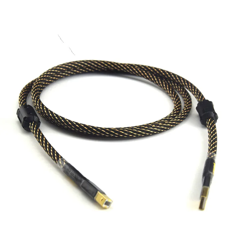 Кабель передачи данных QINCROWN, Hifi кабель типа А в тип в для усилителя DAC, аудиокабель Hi-Fi, USB кабель