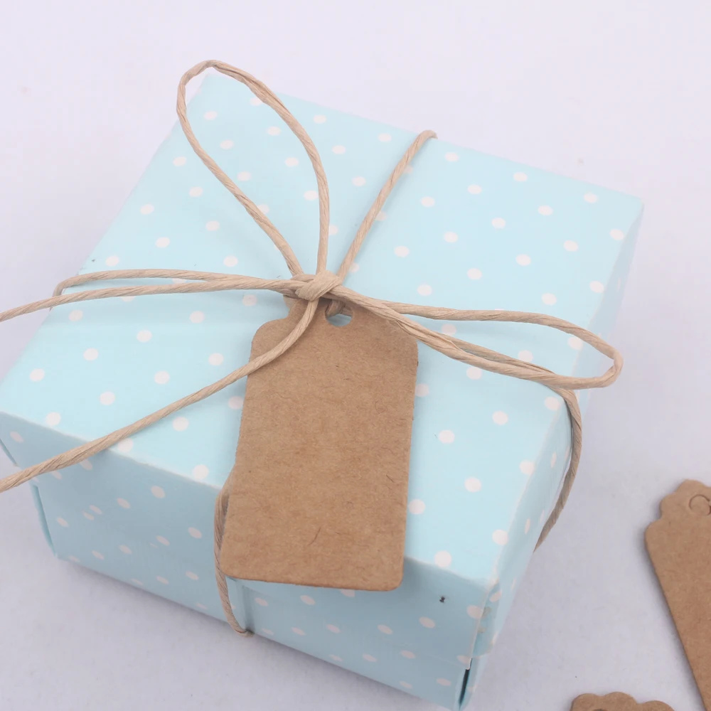 100 шт Чистая крафт-бумага подарочные теги Свадебные украшения конфеты День