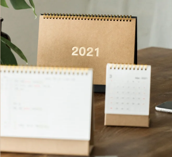 

2021 wall calendar agenda Japanese-style notepad notes spiral to-do list tearable desk calendar home decoration