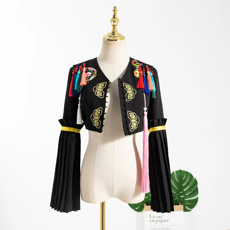 KPOP TWICE EXO IU Seo Yea Ji new sexy short Cardigan jacket coat+slim High waist strapless Tube top dresses women two piece set