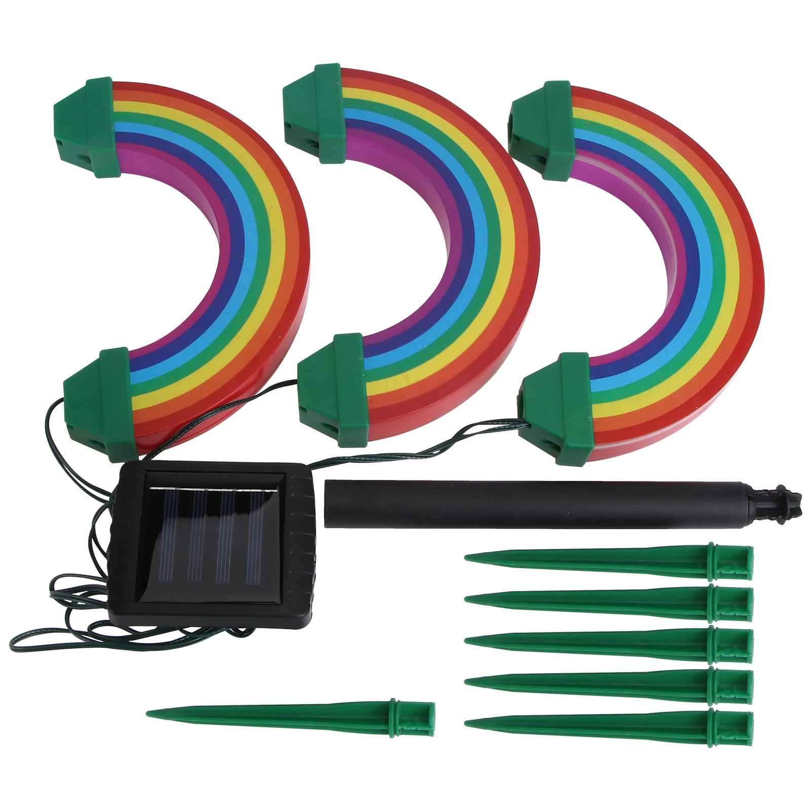 

Уличная лампа на солнечной батарее радужной формы, водонепроницаемый садовый Ландшафтный декоративный светильник для газона, крыльца