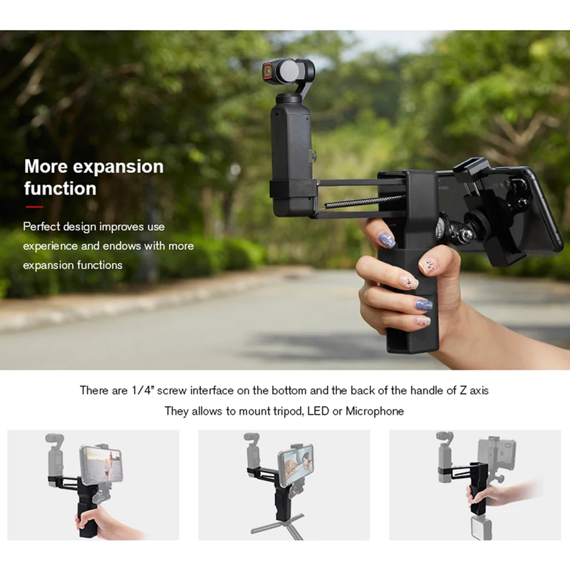 startrc osmo pocket 2 camera accessories handheld z axis stabilizer damping hand grips lanyard phone holder for dji pocket 2 free global shipping