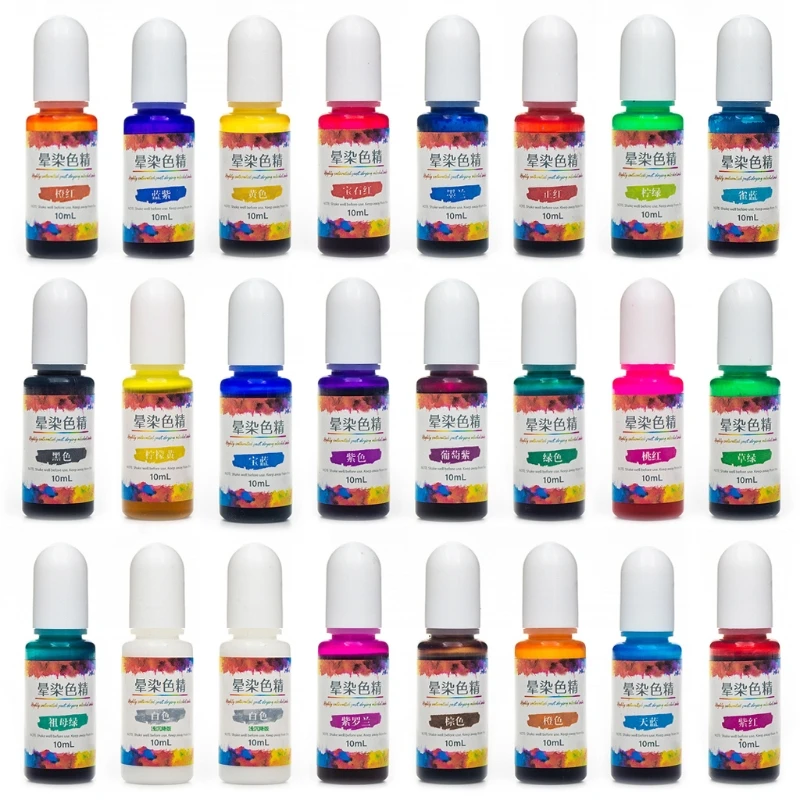 

24 Colors Epoxy Resin Diffusion Pigment Alcohol Ink Liquid Colorant Dye DIY Crafts Jewelry Making Accessories