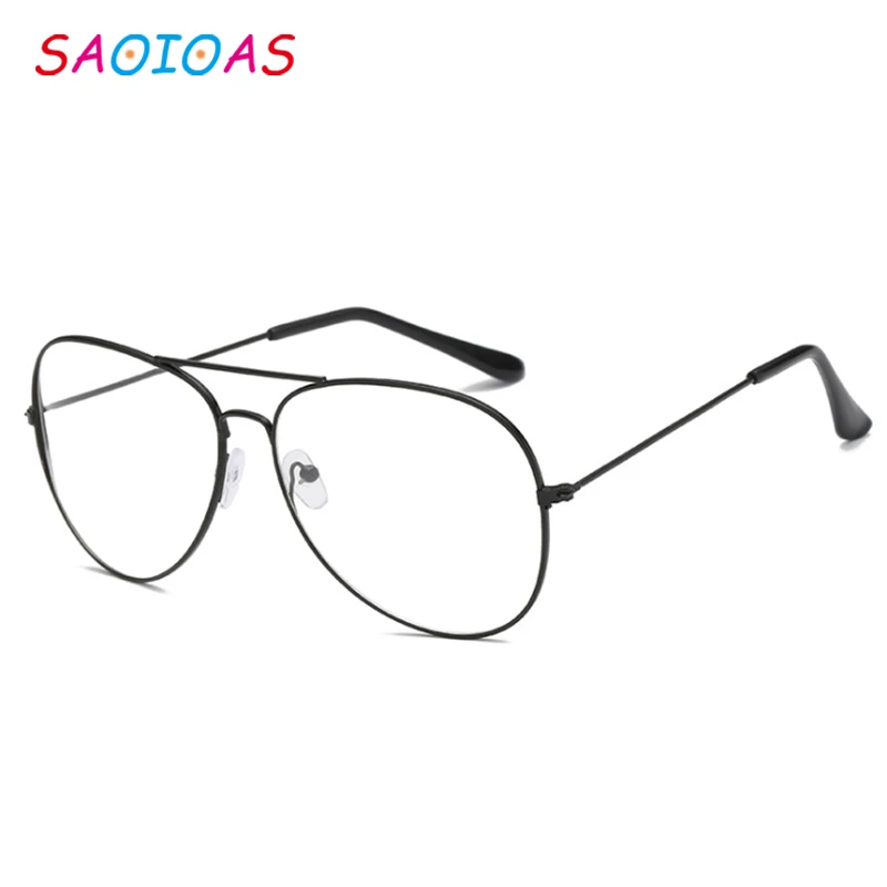 Модные Винтажные Очки в металлической оправе с прозрачными линзами очки ретро