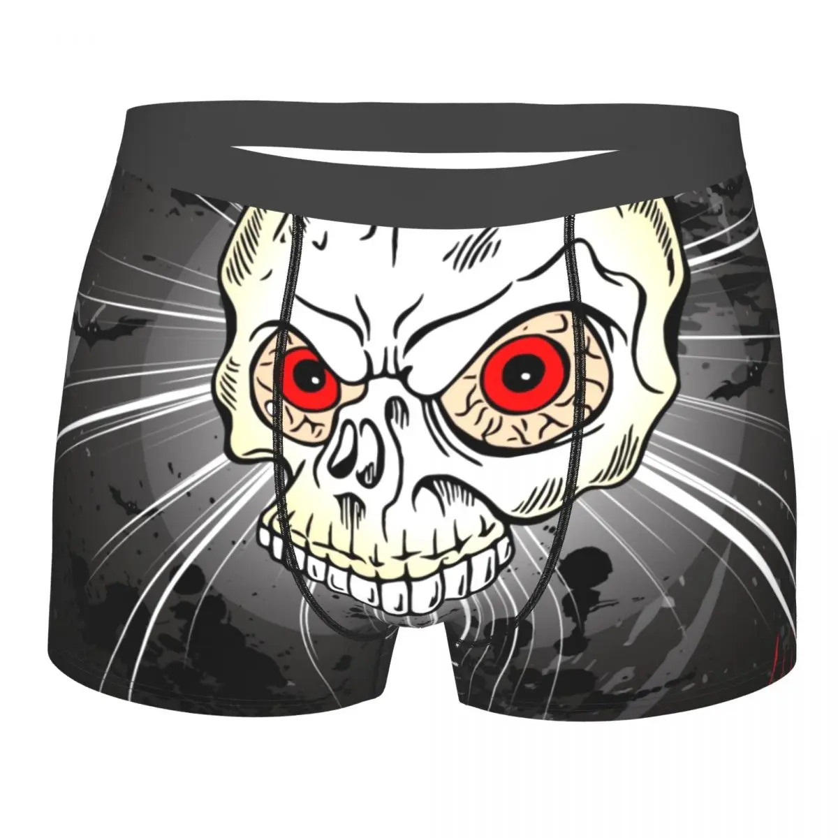 Boxershorts Men Comforable Panties Set Halloween Skull Night Underwear Man Boxer