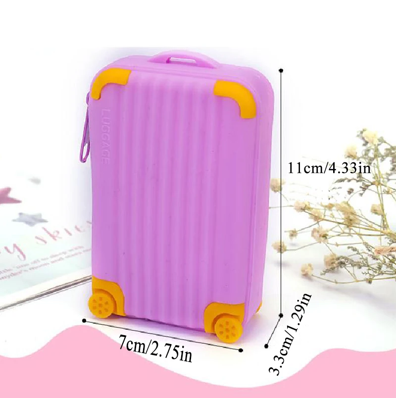 Креативный Кошелек для монет Женский кошелек силиконовый чемодан сумка карт