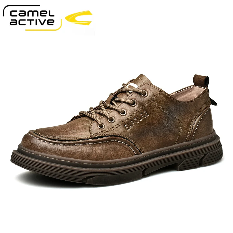 Camel Active/Новинка Мужская повседневная обувь из натуральной кожи Мужские туфли на