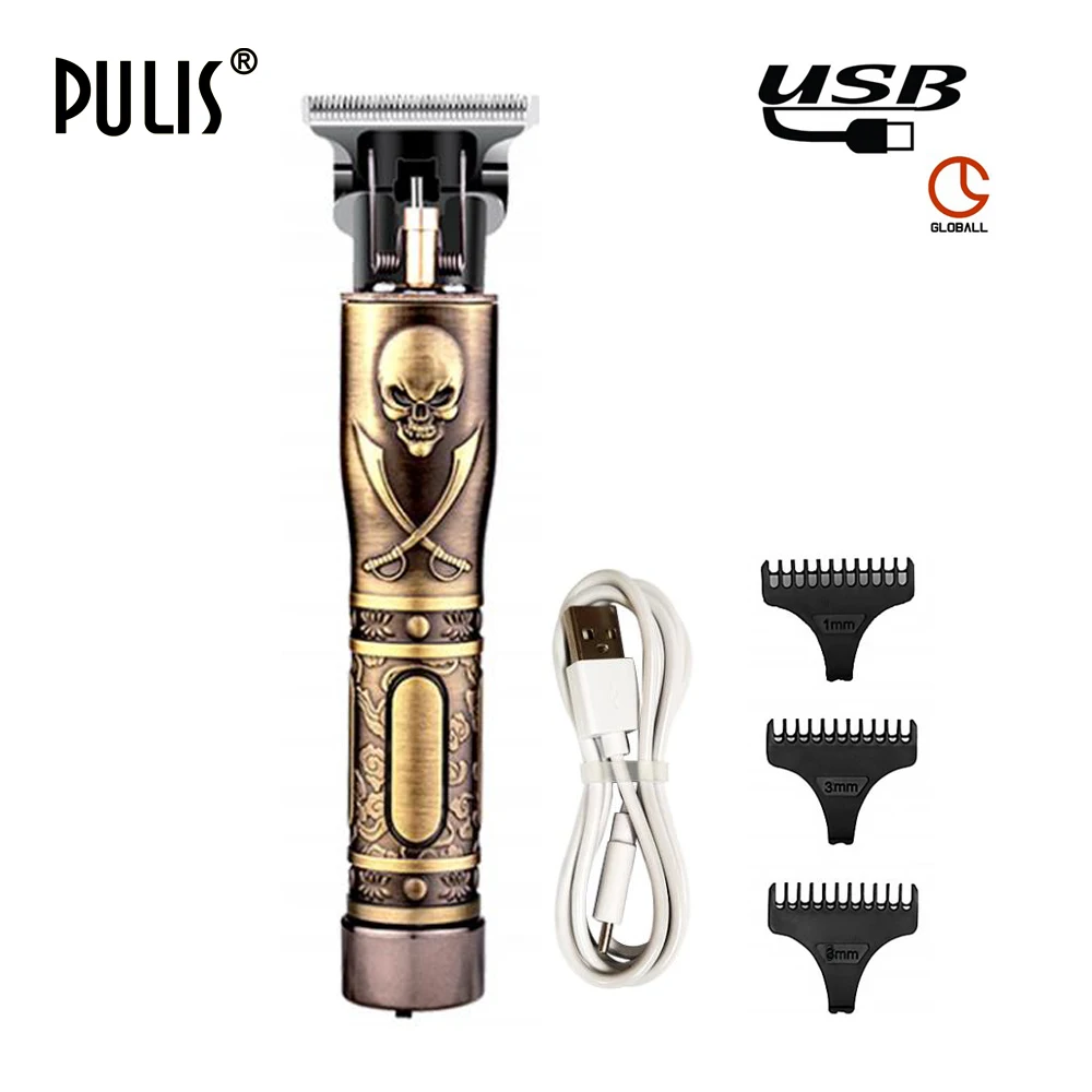 Винтажный беспроводной триммер для волос PULIS профессиональная электрическая