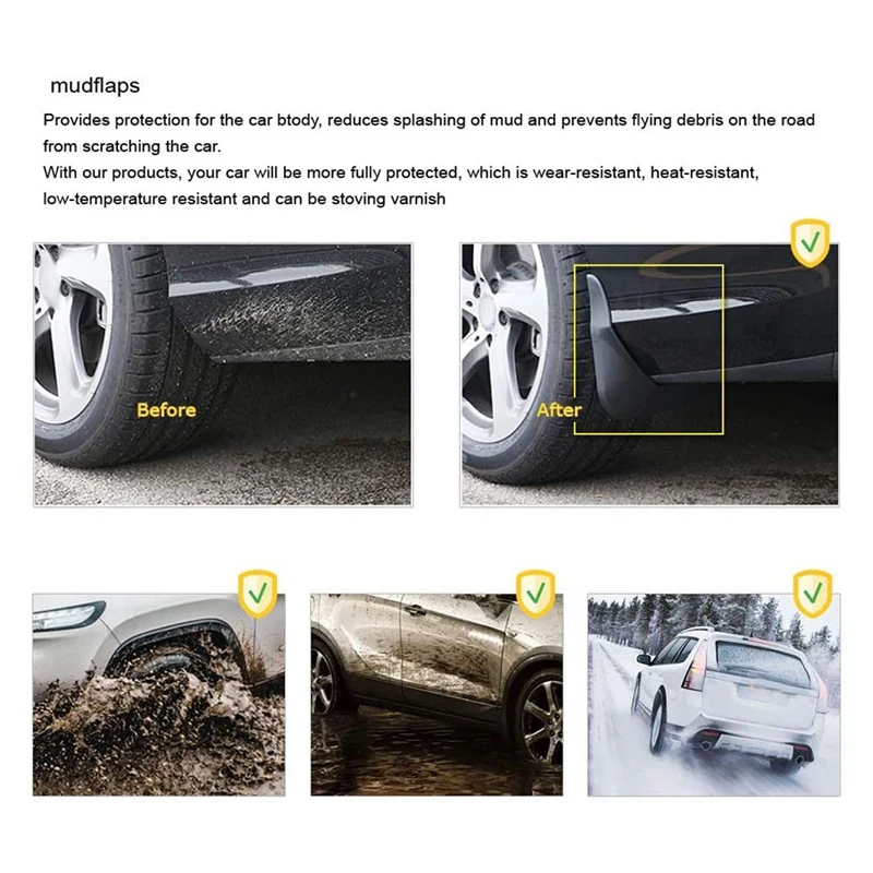 4Pcs Mud Flaps Mudguards Splash Guards Fender for Mitsubishi Xpander 2017-2020 | Автомобили и мотоциклы