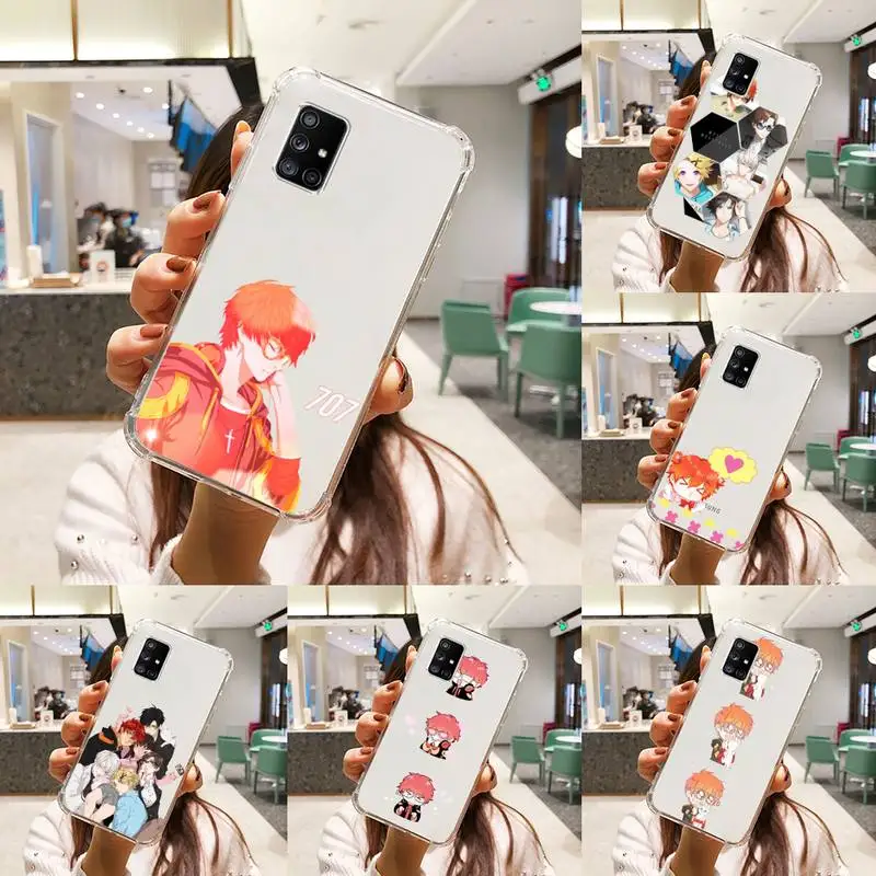 

anime 707 Mystic Messenger Phone Case Transparent For Samsung A51 A50 A71 A70 A81 M60S Note S21 S 20 10 9 8 11 E Plus Ultra