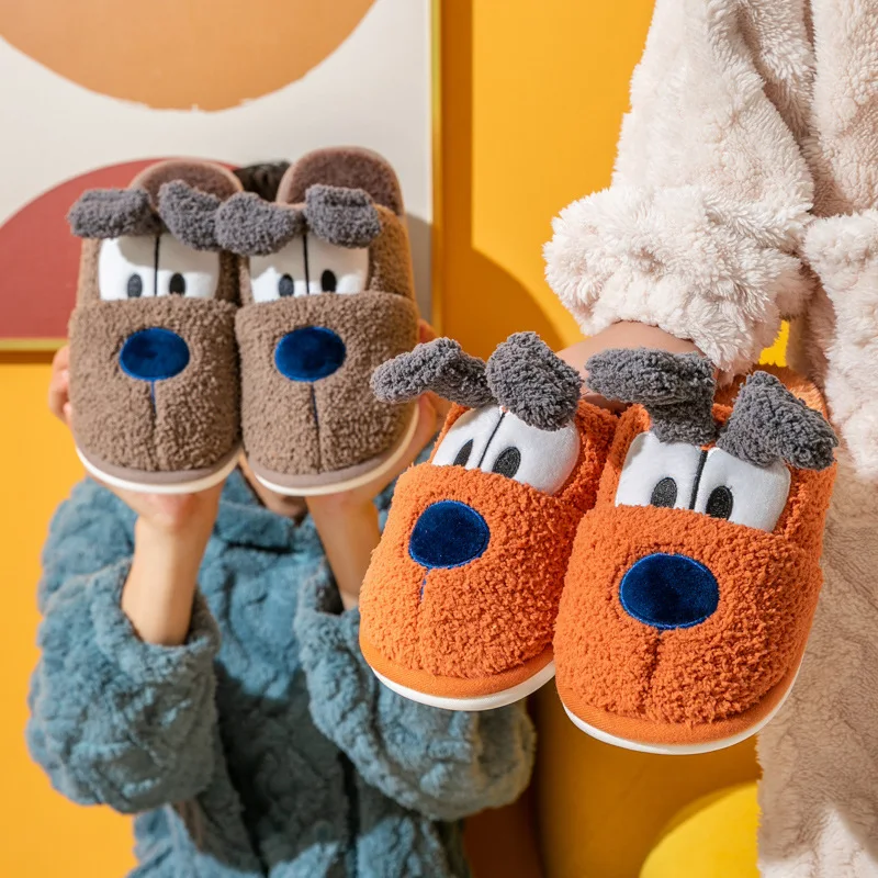 

Winter Women's Home Slippers Warm Cozy Memory Foam Cartoon Ladies Shoes Plush Non-Slip Couple Cotton House Slippers New Arrivals