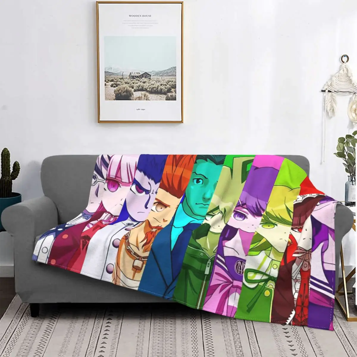 

Anime - Danganronpa Blankets Fleece Decoration Ultra-Soft Throw Blankets for Bedding Bedroom Plush Thin Quilt