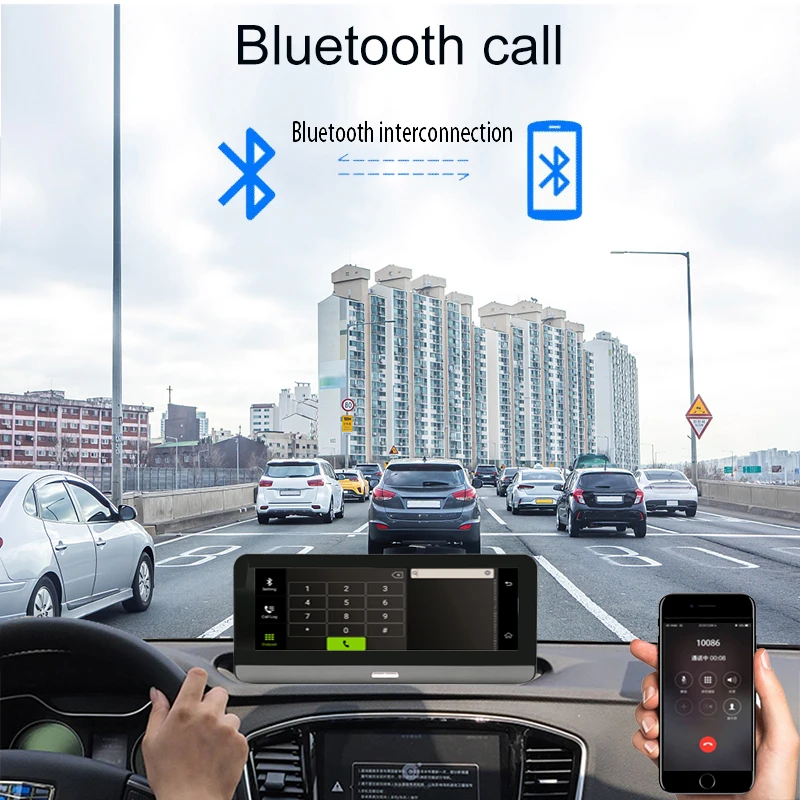 Автомобильный навигатор 4G сенсорный экран 7 84 дюйма ADAS GPS Android DVR авторегистратор