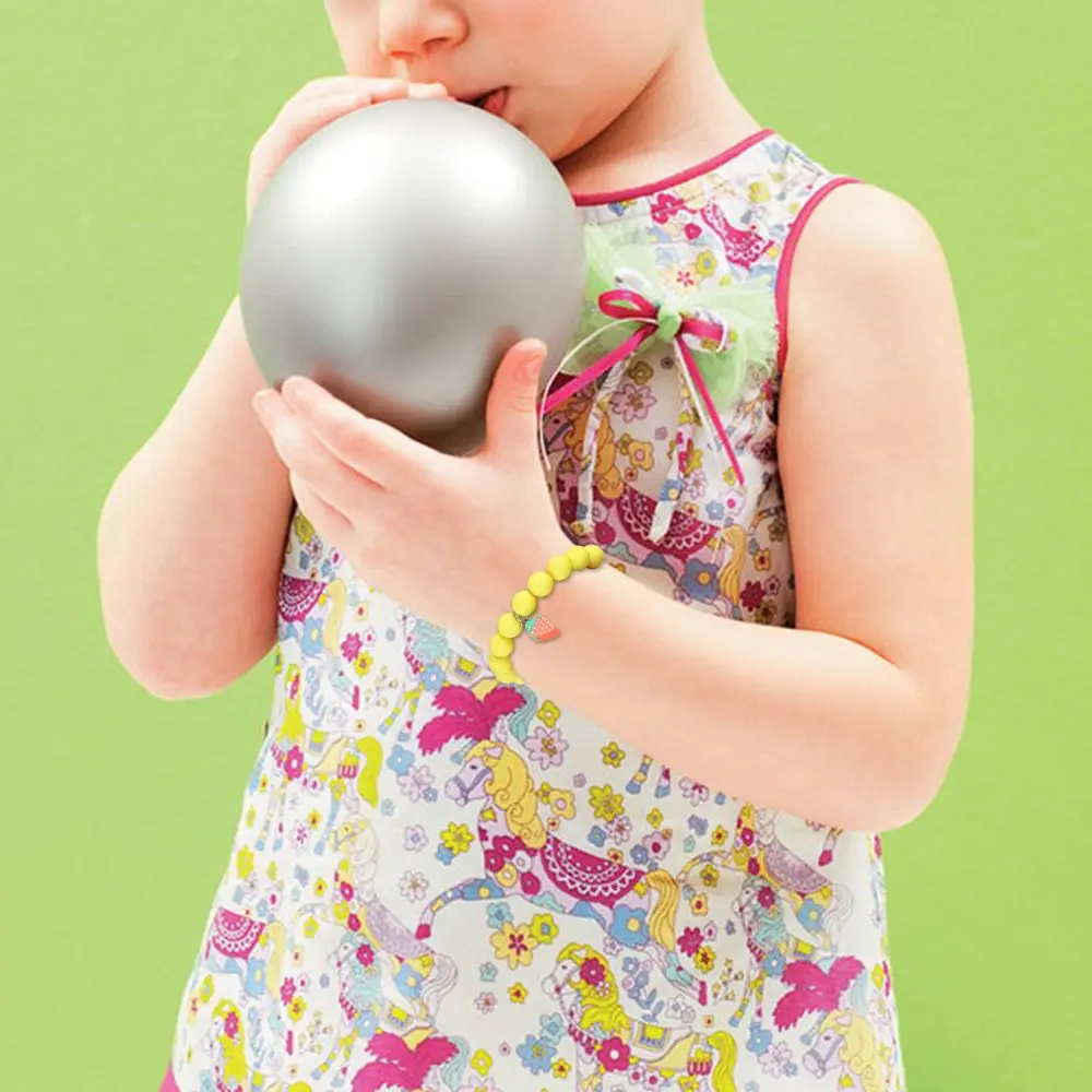 Милый мягкий глиняный кулон в виде фруктов браслеты с матовыми бусинами Детские