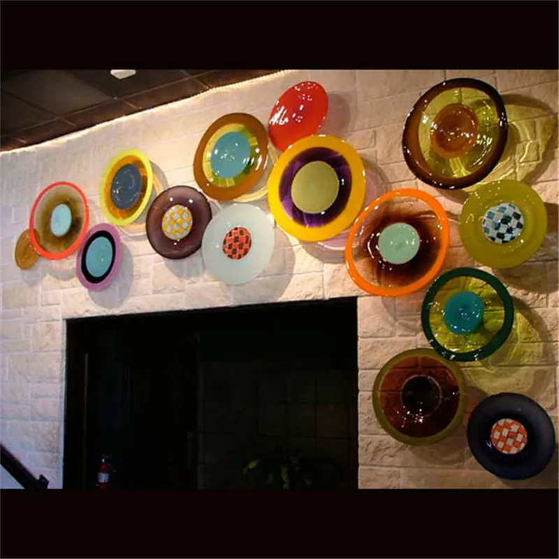 

Dale Tiffany Hand Blown Glass plates Wall Art Decor for foyer and indoor and bedroom Wall Lamps