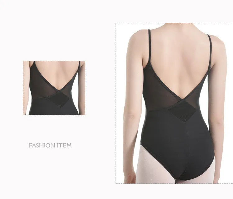 Взрослый тренировочная одежда для занятий гимнастикой из черной сетки бальных