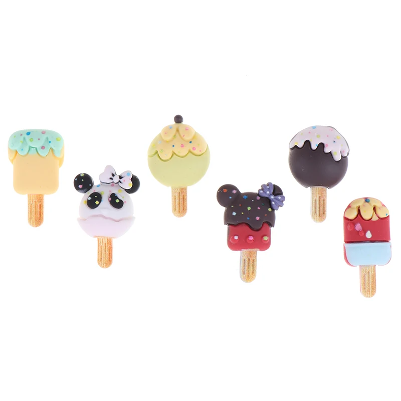 

5Pcs 1/12 1/6 Dollhouse Miniature Popsicle Ice Cream Dolls Kitchen Food Toys DIY Simulation Toy for Children