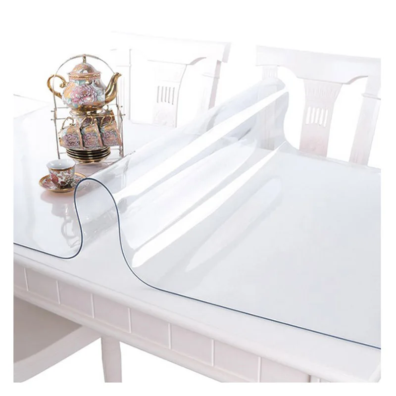 1.0mm Plastic Coffee Table Mat Crystal Plate PVC Transparent Soft Glass Tablecloth Waterproof and Oil-proof Scratch-resistant | Дом и сад