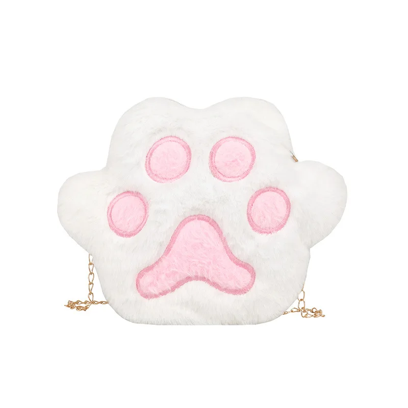 Winter Coin Purse Bear Paw Cute Student Plush Lady Mobile Phone Bag Lipstick Mini Money Bags Birthday Holiday Kawaii Gift Wallet