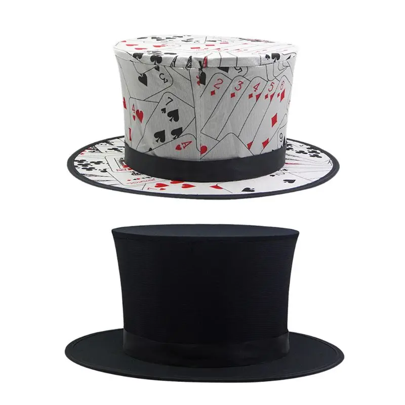 

Magician’s Black Folding Top Hat Collapsible Spring Magic Tricks Essential Prop Stage Accessories T8ND