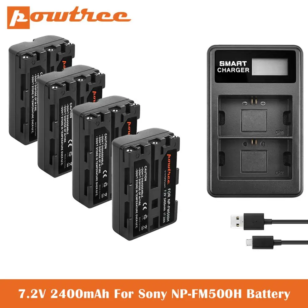 NP FM500H Батарея + ЖК дисплей двойной Зарядное устройство для Sony Alpha SLT A58 A57 A99 A77V A77II A350